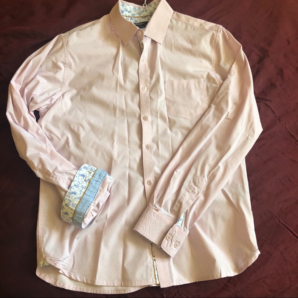 Across the Pond dress shirt pink and blue